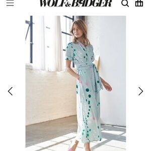 Marianna‎ Deri maxi dress Colour Blots Print Maxi with Detachable Wide Belt XXL